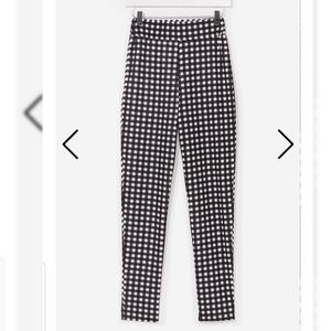 Gingham Fitted Pants